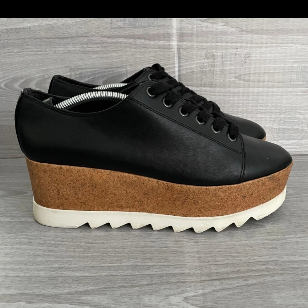 Mossimo Supply Co. Black Sneakers with Cork Platform